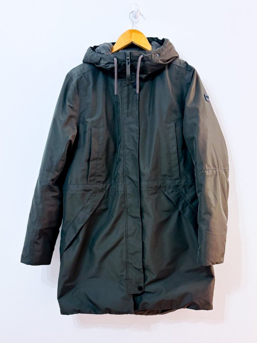 HELLY HANSEN Khaki winter parka | Waterproof Utility Outdoor | Large